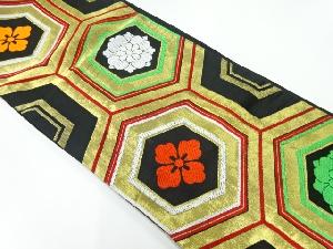 アンティーク　亀甲繋ぎに花模様織出し袋帯（材料）